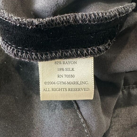 Janeville Black Velvet Silk Trouser Pants, 14 - Picture 8 of 12